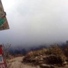 Penampakan puncak Ciremai paska kebakaran.